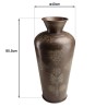 Vase HONORE en aluminium - Cuivre foncé patiné - L40cm H85cm