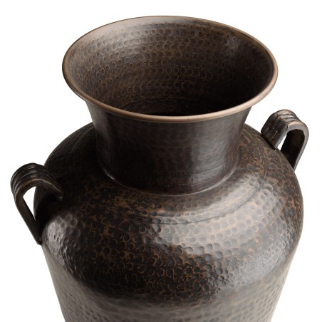 HONORE Aluminium Vase with Handles - L45cm H1m - Antique Black Copper