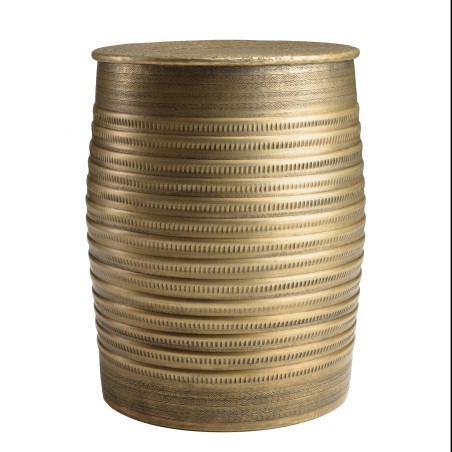 HONORE Aluminium Side Table - Dark Brass Color | L33cm H45cm