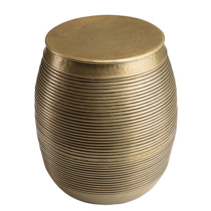 HONORE Aluminium Side Table L40cm H45cm Dark Brass Color