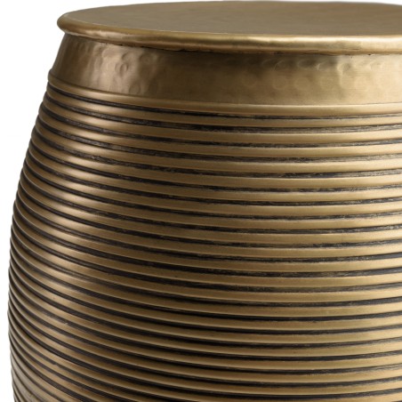 HONORE Aluminium Side Table L40cm H45cm Dark Brass Color