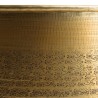 Table basse alu HONORE 60x60cm laiton motifs arabesques