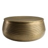 Table basse ronde alu 70x70cm laiton foncé
