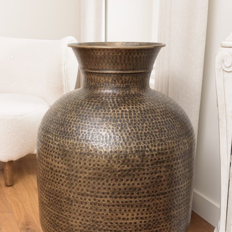Vase HONORE en aluminium - L53cm H75cm - Laiton noir antique