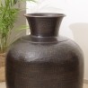 Vase HONORE en aluminium cuivre noir antique martelé