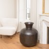 Vase HONORE en aluminium cuivre noir antique martelé