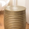 Table d'appoint HONORE alu laiton foncé L33cm H45cm