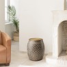 Table d'appoint HONORE en aluminium marron antique
