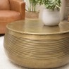 HONORE Round Aluminium Coffee Table 70 x 70 cm - Dark Brass Color