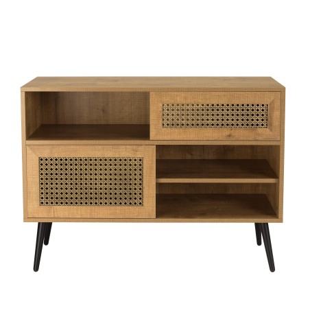 Buffet bas marron CHARLIE 3 niches 2 portes