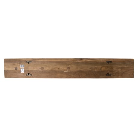 SIXTINE - Brown Wall Coat Rack with 5 Hammer Hooks