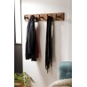Portemanteau mural SIXTINE marron teck recyclé et métal