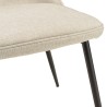 TOM - Set of 2 Ecru Fabric Chairs