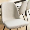 Lot de 2 chaises TOM tissu écru dossier droit