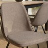 TOM - Set of 2 Brown Fabric Chairs