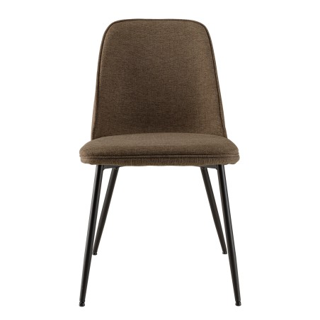 Lot de 2 chaises TOM tissu marron