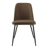 Lot de 2 chaises TOM tissu marron