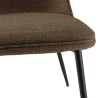 TOM - Set of 2 Brown Fabric Chairs
