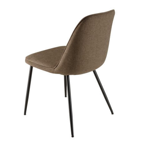 TOM - Set of 2 Brown Fabric Chairs