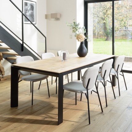 Lot de 2 chaises TOM en tissu écru