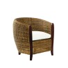 Fauteuil cabriolet rotin LORINE avec coussin