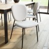 Lot de 2 chaises TOM en tissu écru