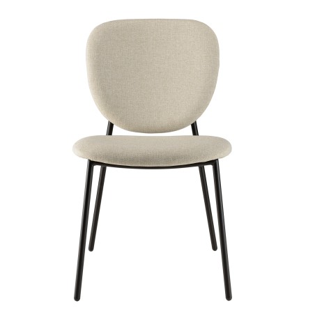 Lot de 2 chaises TOM en tissu écru