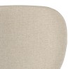 TOM - Set of 2 Ecru Fabric Chairs with Black Steel Legs