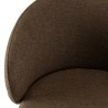 Lot de 2 chaises TOM - Tissu marron et acier noir