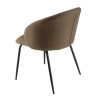Lot de 2 chaises TOM - Tissu marron et acier noir
