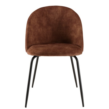Lot 2 chaises velours acajou dossier arrondi