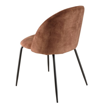 Lot 2 chaises velours acajou dossier arrondi