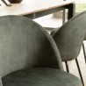 TOM - Set of 2 Pine Green Velvet Chairs | Contemporary Refinement