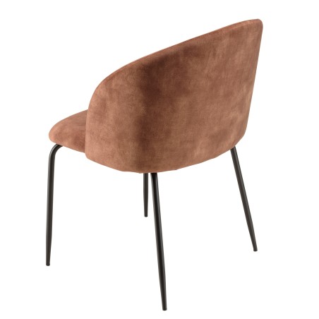 Lot 2 chaises velours acajou TOM - Confort et élégance