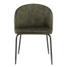 TOM - Set of 2 Pine Green Velvet Chairs | Cozy and Elegant Design