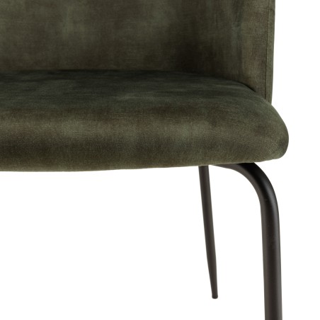 TOM - Set of 2 Pine Green Velvet Chairs | Cozy and Elegant Design