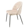 TOM - Set of 2 Beige Velvet Chairs