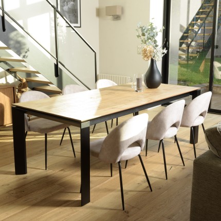 TOM - Set of 2 Beige Velvet Chairs