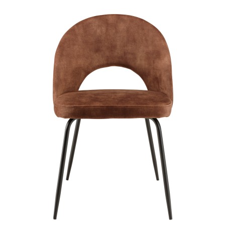 Lot 2 chaises velours acajou dossier ouvert