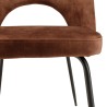 TOM - Set of 2 Mahogany Velvet Chairs