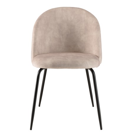 TOM - Set of 2 Beige Velvet Chairs