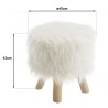 Tabouret rond SACHA en peau de mouton 40x40cm