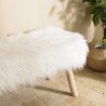 Banc SACHA peau de mouton ivoire 120x40cm