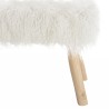 Banc SACHA peau de mouton ivoire 120x40cm