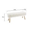 SACHA Bench 120x40cm Ivory Sheepskin