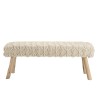 SACHA Bench 120x40cm Ivory Wool | Elegant and Comfortable