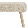 Banc SACHA 120x40cm laine motifs losanges ivoire