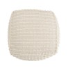 SACHA - Square Textured Ivory Wool Pouffe