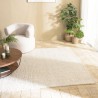 Tapis rectangulaire en laine bouclée 200x290cm - couleur ivoire