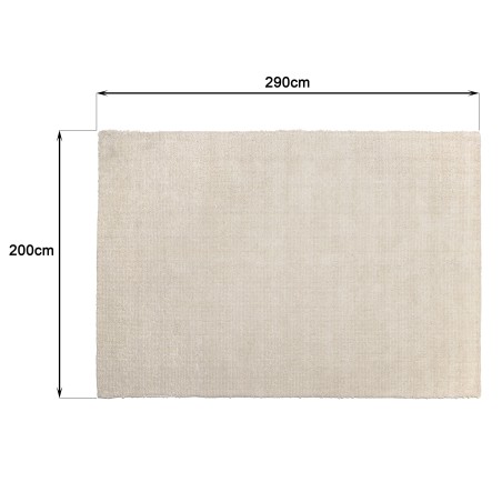 SACHA Rectangular Rug 200x290cm in Looped Wool - Ivory